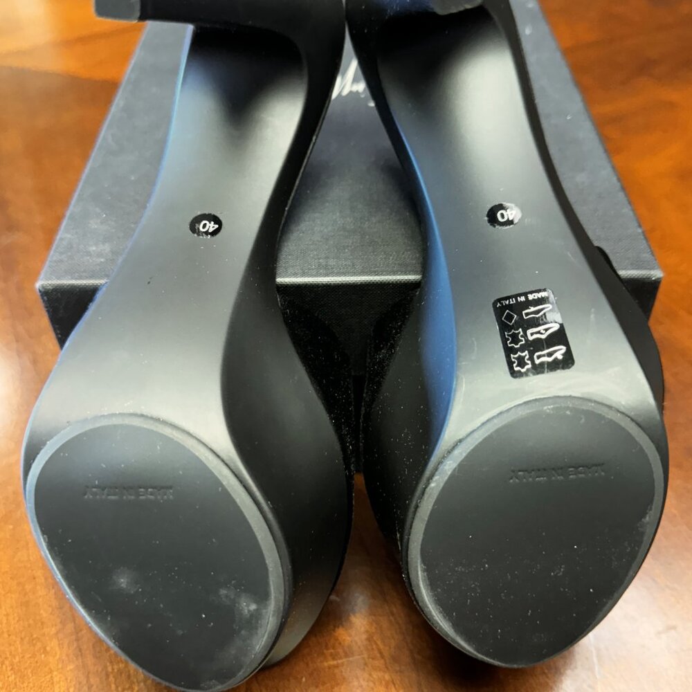 Sparkling Giuseppe Zanotti Dea Jeweled Satin Platform Mules EU 40 NIB - Picture 6 of 11